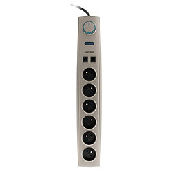 Multiprise parafoudre 6 prises 16A avec interrupteur+ USB RJ11 - Otio