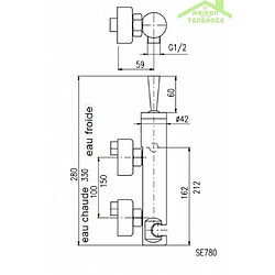 Avis Rav Mitigeur douche mural en chrome SEINA JOYSTICK