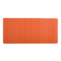 MSV Tapis Fond de baignoire antidérapant Caoutchouc QUADRO 36x76cm Orange