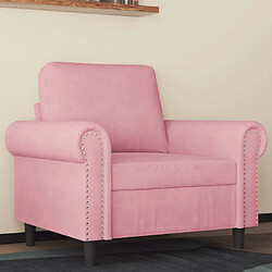 vidaXL Fauteuil Rose 60 cm Velours