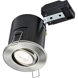 KNIGHTSBRIDGE Downlight coupe-feu Tilt GU10 - Chrome 230V IP20 35W