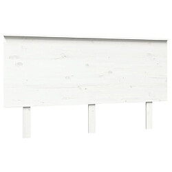 Maison Chic Tête de lit scandinave,Meuble de chambre Blanc 144x6x82,5 cm Bois massif de pin -MN41259