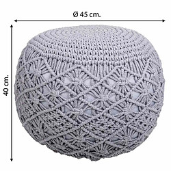 Acheter Pouf Alexandra House Living Gris clair polystyrène 45 x 40 x 45 cm