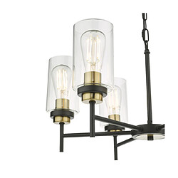 Avis Luminaire Center Suspension Abel Verre, noir satiné