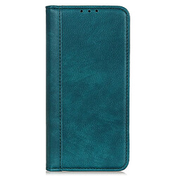 Etui en PU texture litchi, fermeture magnétique avec support, vert pour votre Nokia G11/G21