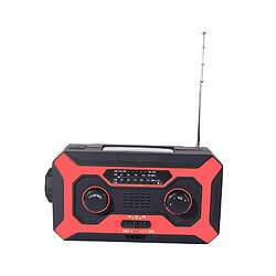 Radio Météo Radio D'urgence Extérieure Domestique Portable Avec Lampe De Poche LED Rouge