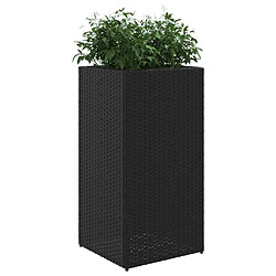 Avis vidaXL Jardinières 2 pcs noir 40x40x80 cm résine tressée