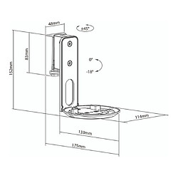 NEDIS Support mural SPMT5800BK pas cher