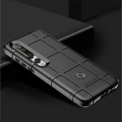 Coque en TPU texture de grille carrée anti-choc épaissir noir pour votre Xiaomi Mi 10 Pro/Mi 10