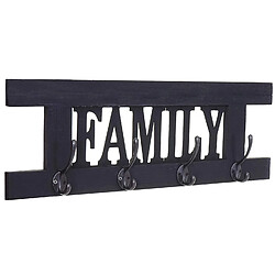 Decoshop26 Porte-manteau mural gris foncé Family