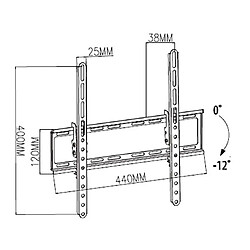 NEDIS Support mural TVWM1131BK pas cher