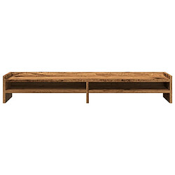 Avis vidaXL Support de moniteur vieux bois 100x24x16 cm bois d'ingénierie