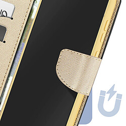 Avizar Étui pour Samsung Galaxy S24 Ultra Clapet Portefeuille Support Vidéo Noir / Or pas cher