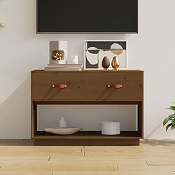 Maison Chic Meuble TV scandinave - Banc TV pour salon Marron miel 90x40x60 cm Bois de pin massif -MN30116