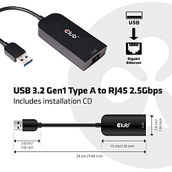 Club 3D CLUB3D cac-1420 usb A Ethernet Noir