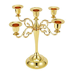 Avis Bougeoir En Métal à 5 bougies Chandelier 10 '' Bougeoir Bougeoir Doré