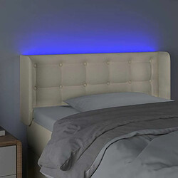 Acheter Maison Chic Tête de lit scandinave à LED,meuble de chambre Crème 83x16x78/88 cm Similicuir -MN90052