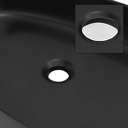 ML-Design Lavabo en Céramique Noir Mat 55 x 42 x 14 cm, Ovale, Vasque à Poser sur Table de Toilette, Lave-Mains pour la Salle de Bains / WC Invités, Design Minimaliste Moderne pas cher