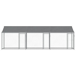 Avis vidaXL Cage pour chien avec toit et portes gris 6x2x2m acier galvanisé