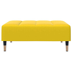 Avis vidaXL Repose-pied jaune 77x55x31 cm velours