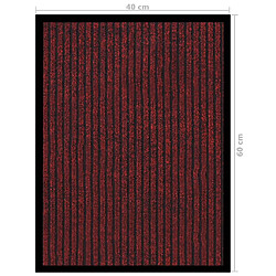 vidaXL Paillasson rayé Rouge 40x60 cm pas cher