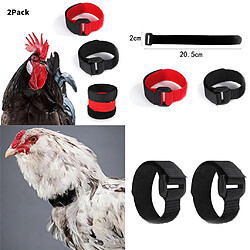 Avis 12x Collier De Poulet Empêchant De Crier Pour D'oie Noir