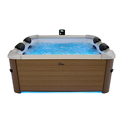 Avis Spa semi-rigide 6 places naturel clair avec LED et accessoires -128 jets - L160 x l160 x H65 cm - NAPUKA de MSPA