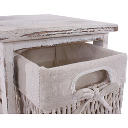 Mendler Commode / étagère 5 paniers, 25x28x90cm, shabby, vintage ~ blanc pas cher