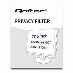 Avis Qoltec 51058 filtre anti-reflets pour écran et filtre de confidentialité 59,9 cm [23.6] (Qoltec Privatizing filter RODO | 23.6'' | 16:9)