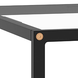 Avis vidaXL Table basse Noir avec verre trempé 80x80x35 cm