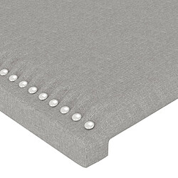 Acheter vidaXL Tête de lit à LED Gris clair 147x16x118/128 cm Tissu