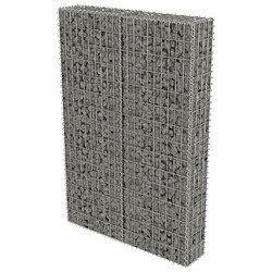 vidaXL Mur à gabion avec couvercles Acier galvanisé 100x20x150 cm