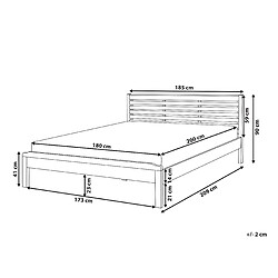 Avis Beliani Lit double en bois clair 180 x 200 cm CARNAC