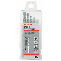 Bosch 2608585513 Foret à métaux HSS-G standard DIN 338 8,7 mm 5 pièces