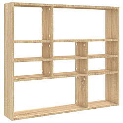 vidaXL Étagère murale Chêne sonoma 90x16x78 cm Bois d’ingénierie