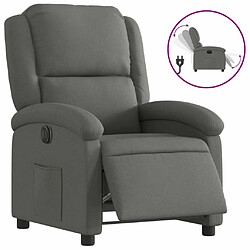 Maison Chic Fauteuil Relax pour salon, Fauteuil inclinable électrique Gris foncé Tissu -GKD51103