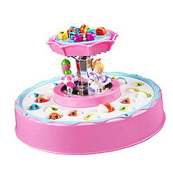 Acheter Jeu de pêche électrique Jeu de Jouets Double Couche Conseil Rotatif Enfants Jouet Rose