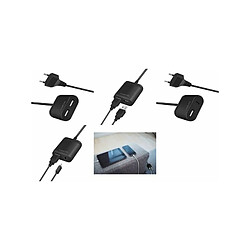 LogiLink Chargeur secteur USB avec câble fixe, 1x USB, noir ()