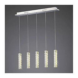 Luminaire Center Suspension Galaxy 5 Drop 15W LED 4000K chrome poli/cristal