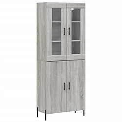 vidaXL Buffet haut Sonoma gris 69,5x34x180 cm Bois d'ingénierie