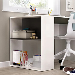 Acheter MIRAKEMUEBLE Bureau Teo Blanc - graphite