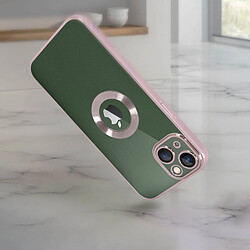 Avis Avizar Coque iPhone 13 Souple Bloc Caméra Couvert Transparent Contour Rose Gold Chromé