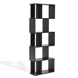 Avis Mobili Rebecca Bibliotheque Etageres Bois Noir Design Moderne 172,5x60x24