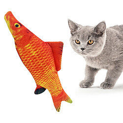 Acheter 1 Pc 28-30 Cm Disquette électrique Poisson Chat Jouet Rechargeable Animaux Morsure Herbe à Chat Jouets Carpe Crucian