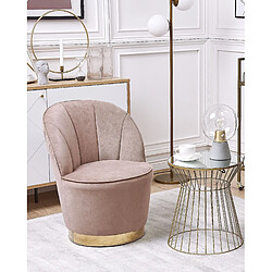 Beliani Fauteuil ALBY Velours Beige