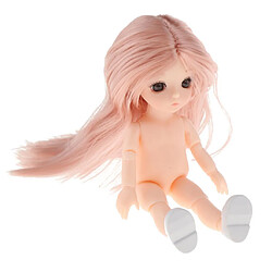 Belle 16cm Boule Articulée Fille Poupée Corps Nu Or Rose Cheveux Bouclés pas cher