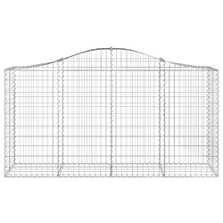 Avis vidaXL Paniers à gabions arqués 8 pcs 200x50x100/120 cm fer galvanisé