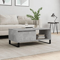 Maison Chic Table basse,Table Console Table d'appoint, Table pour salon Gris béton 90x50x36,5 cm Bois d'ingénierie -MN18192