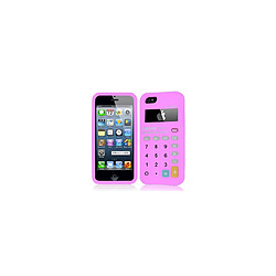 COQUEDISCOUNT Coque aspect Calculatrice rose en relief pour iPhone 5/5S