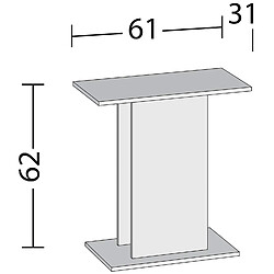 JUWEL Rekord 600/700 Meuble Colonne pour Aquariophilie Blanc 61 x 31 x 63 cm